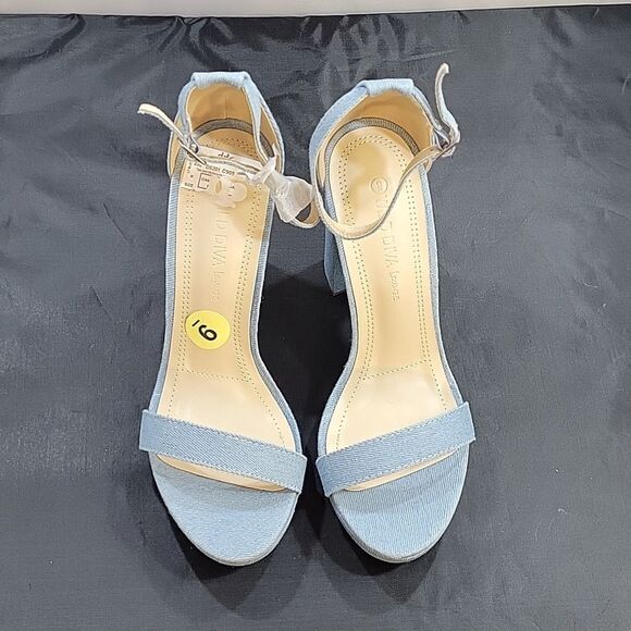 BRAND NEW WILD DIVA LOUNGS BLOCK HIGH HEEL STILETTOS SANDAL - Picture 2 of 15